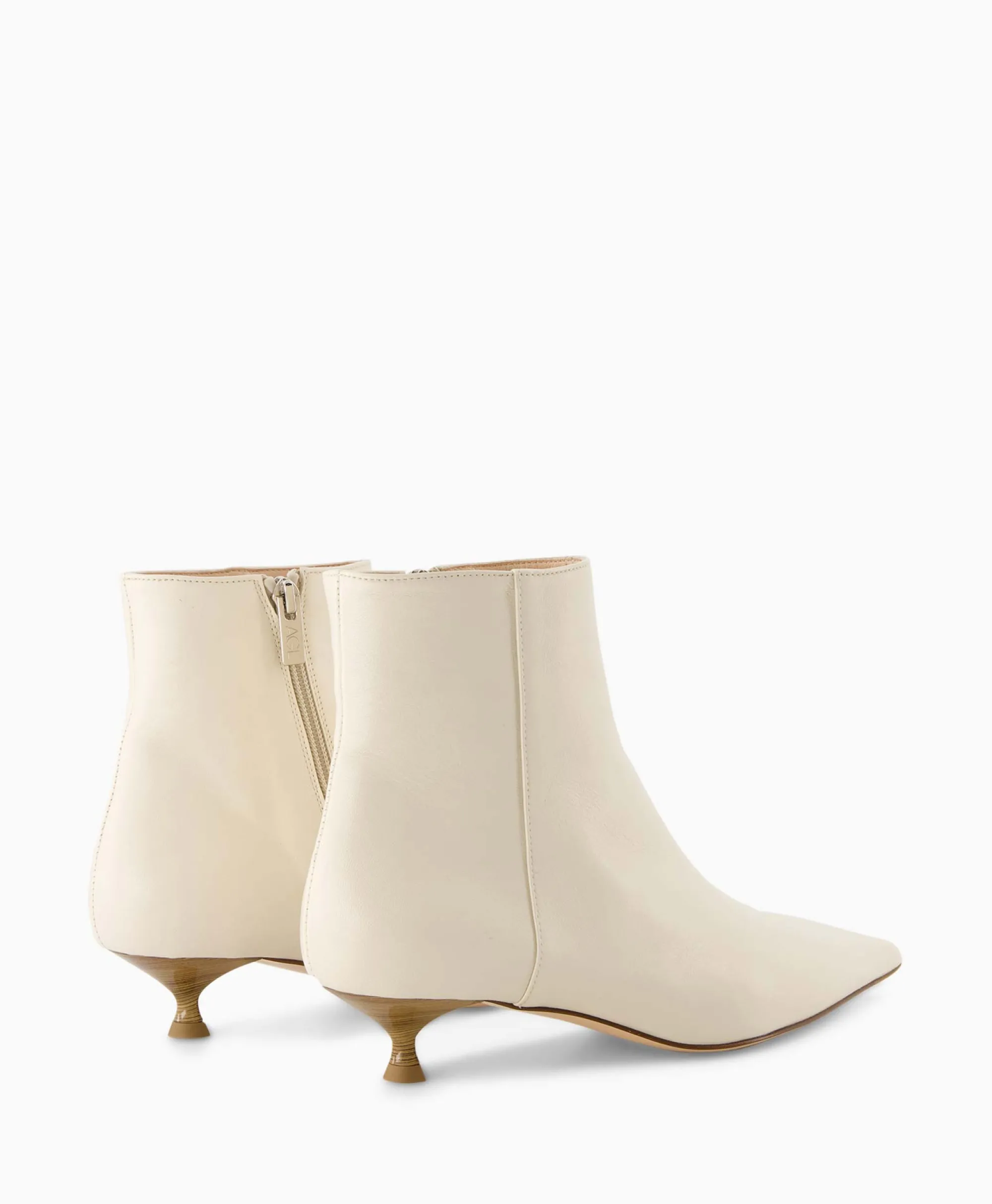 Agl Enkellaars Lenor Bootie Off White*Dames Laarzen