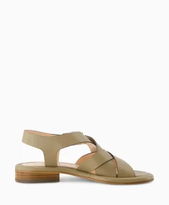 Agl Sandaal Zonder Hak Alison Multi Khaki*Dames Sandalen