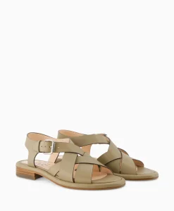 Agl Sandaal Zonder Hak Alison Multi Khaki*Dames Sandalen