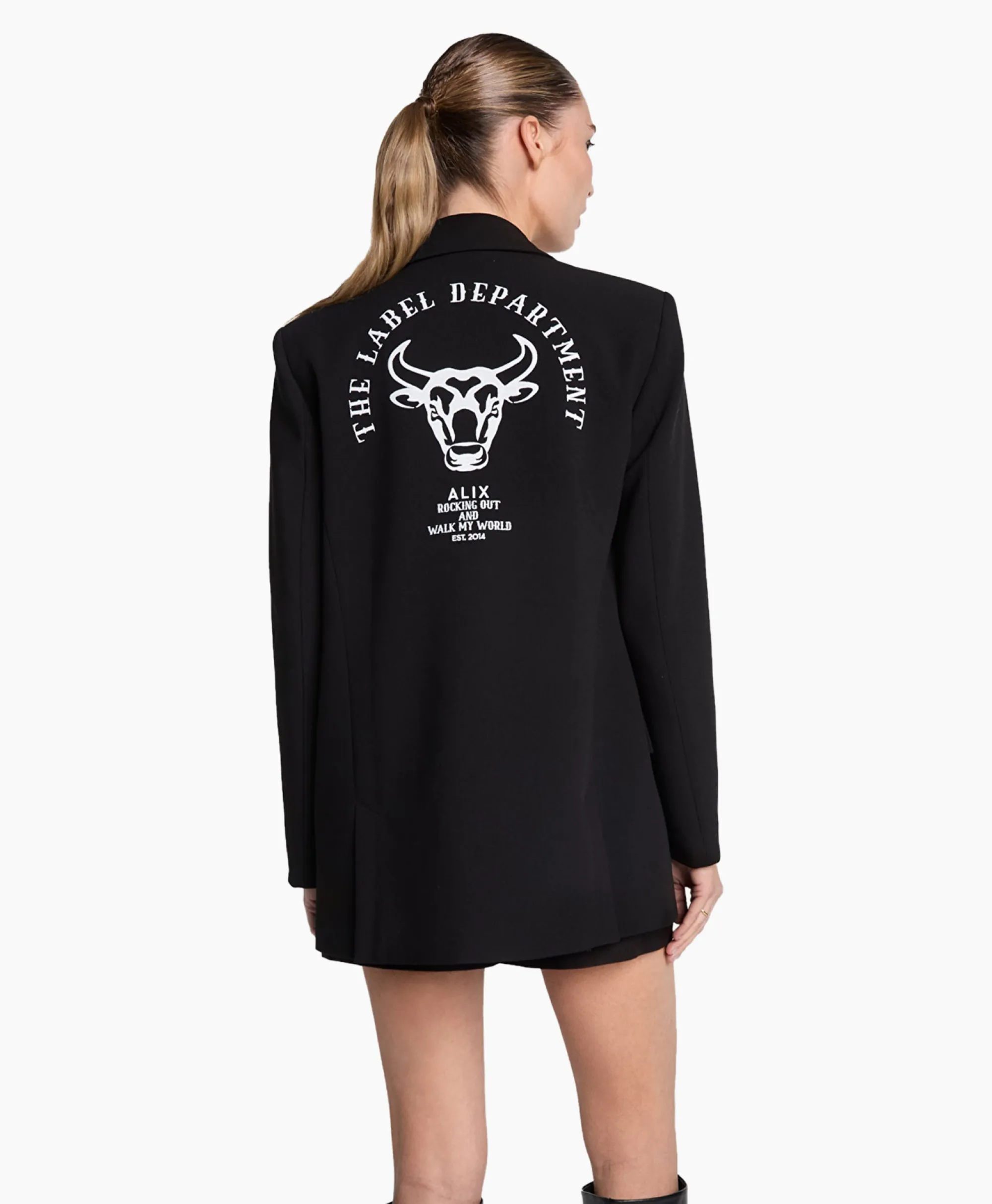 Alix The Label Blazer Woven Flowy Stretch Zwart*Dames Blazers