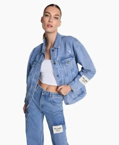Alix The Label Jack Woven Denim Blauw*Dames Jassen
