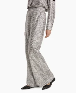 Alix The Label Pantalon Knitted Leopard Zilver*Dames Broeken