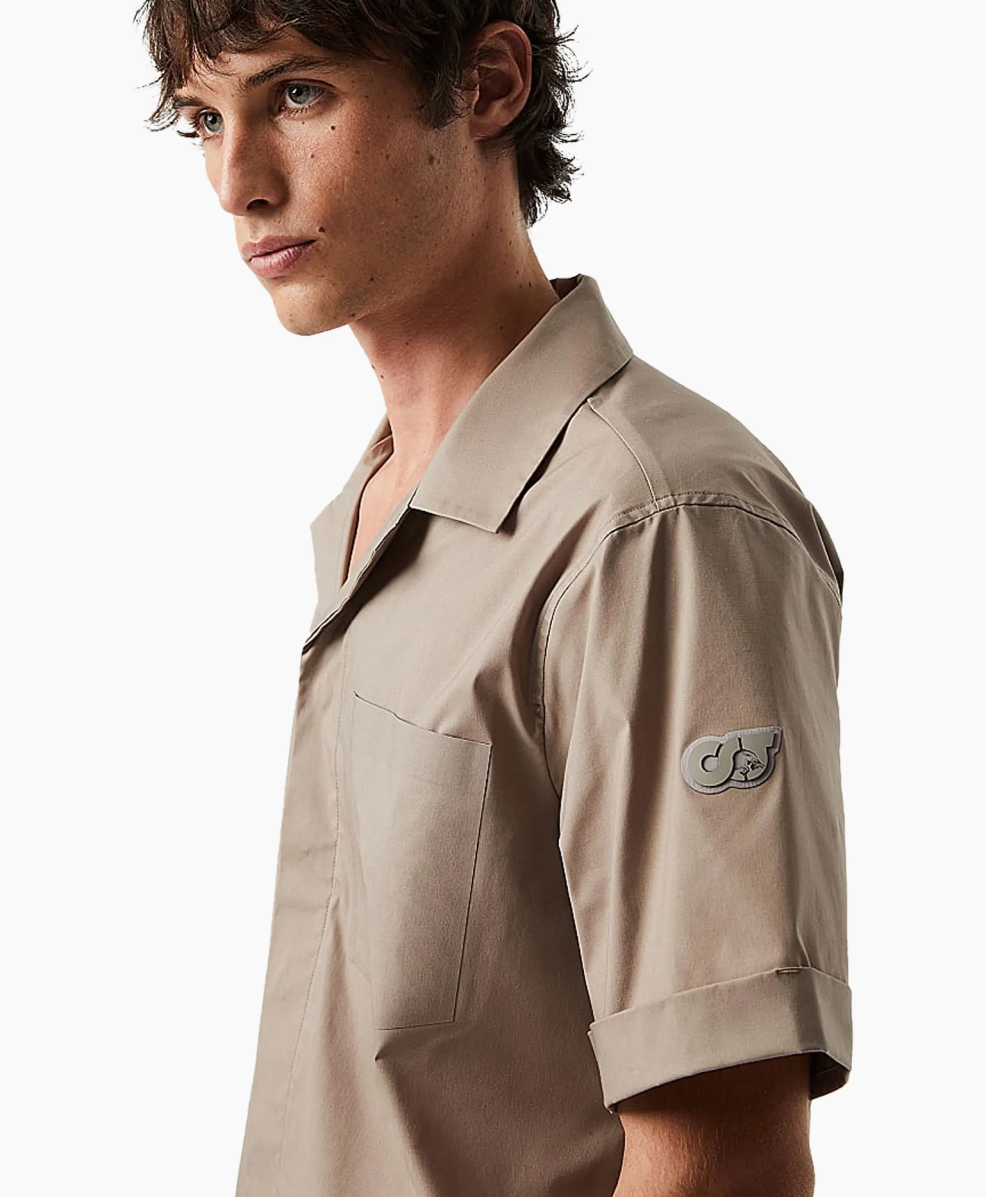 Alpha Tauri Overhemd Welsh Zand*Heren Overhemden