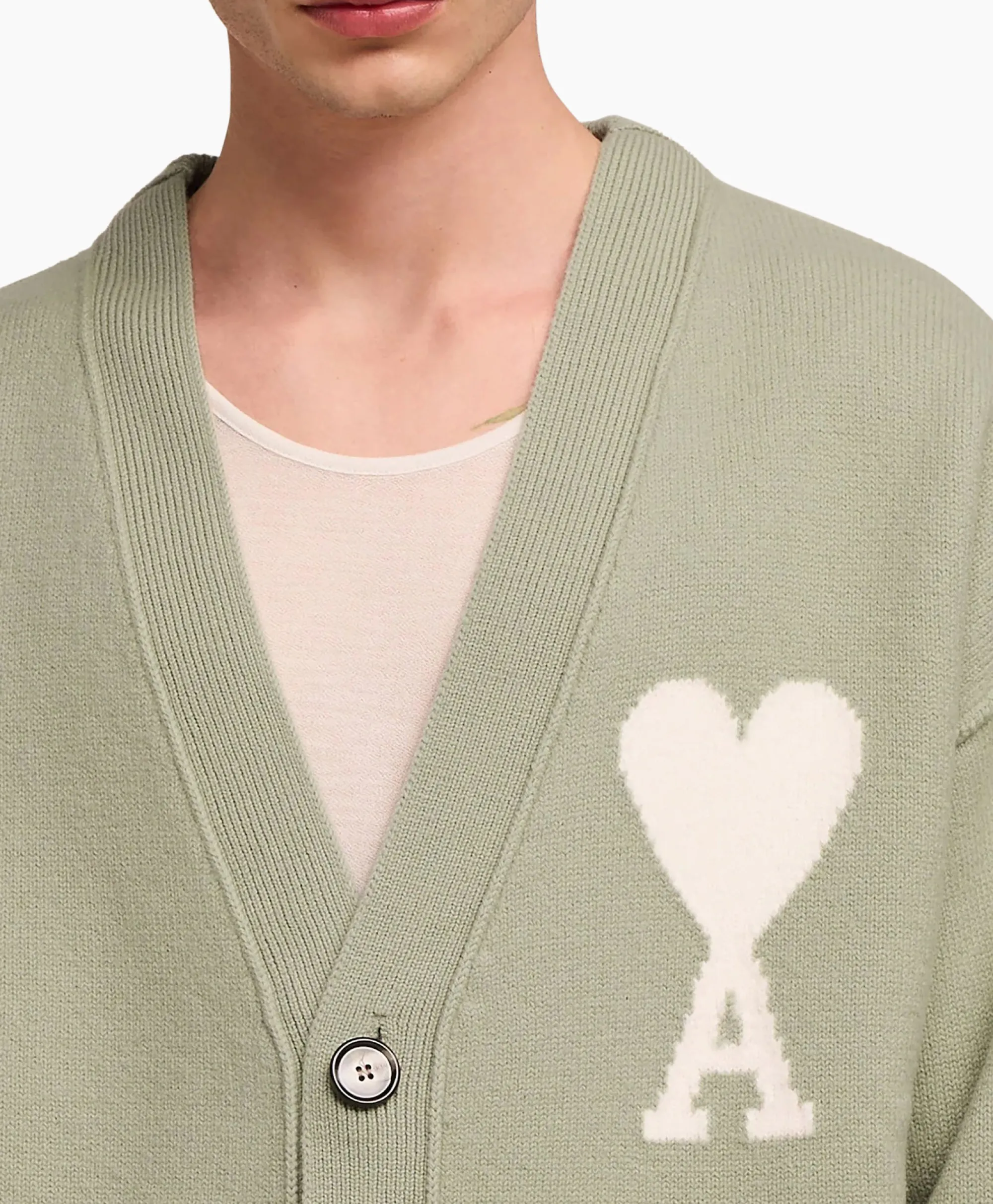 Ami Paris Vest Off White Adc Zand*Heren Vesten