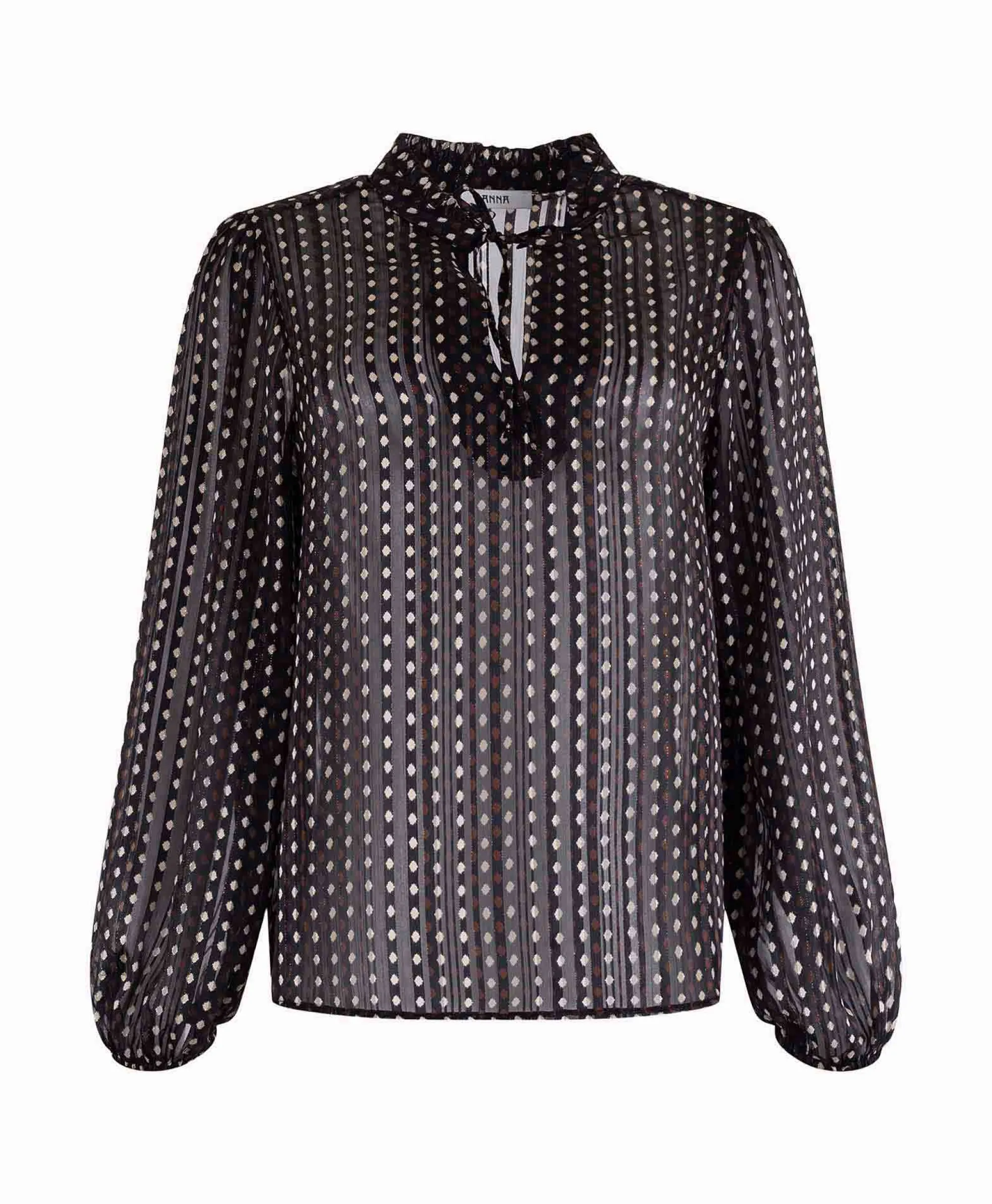 Anna Van Toor Blouse 74A05-03367 Zwart*Dames Blouses