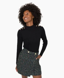 Anna Van Toor Rok 26A03-02650 Zwart*Dames Rokken