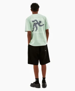 Arte Antwerp T-Shirt Korte Mouw Circle Runner Back Print Groen*Heren T-Shirts