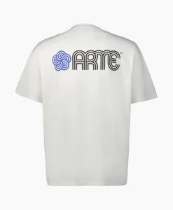 Arte Antwerp T-Shirt Korte Mouw Circle Flower Back Front Print Wit*Heren T-Shirts