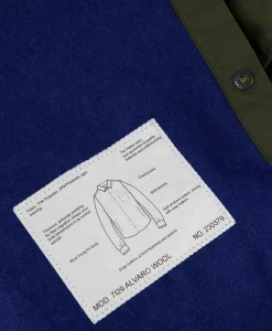 Aspesi Overhemd Camicia Alvaro Wool Donker Groen*Heren Overhemden