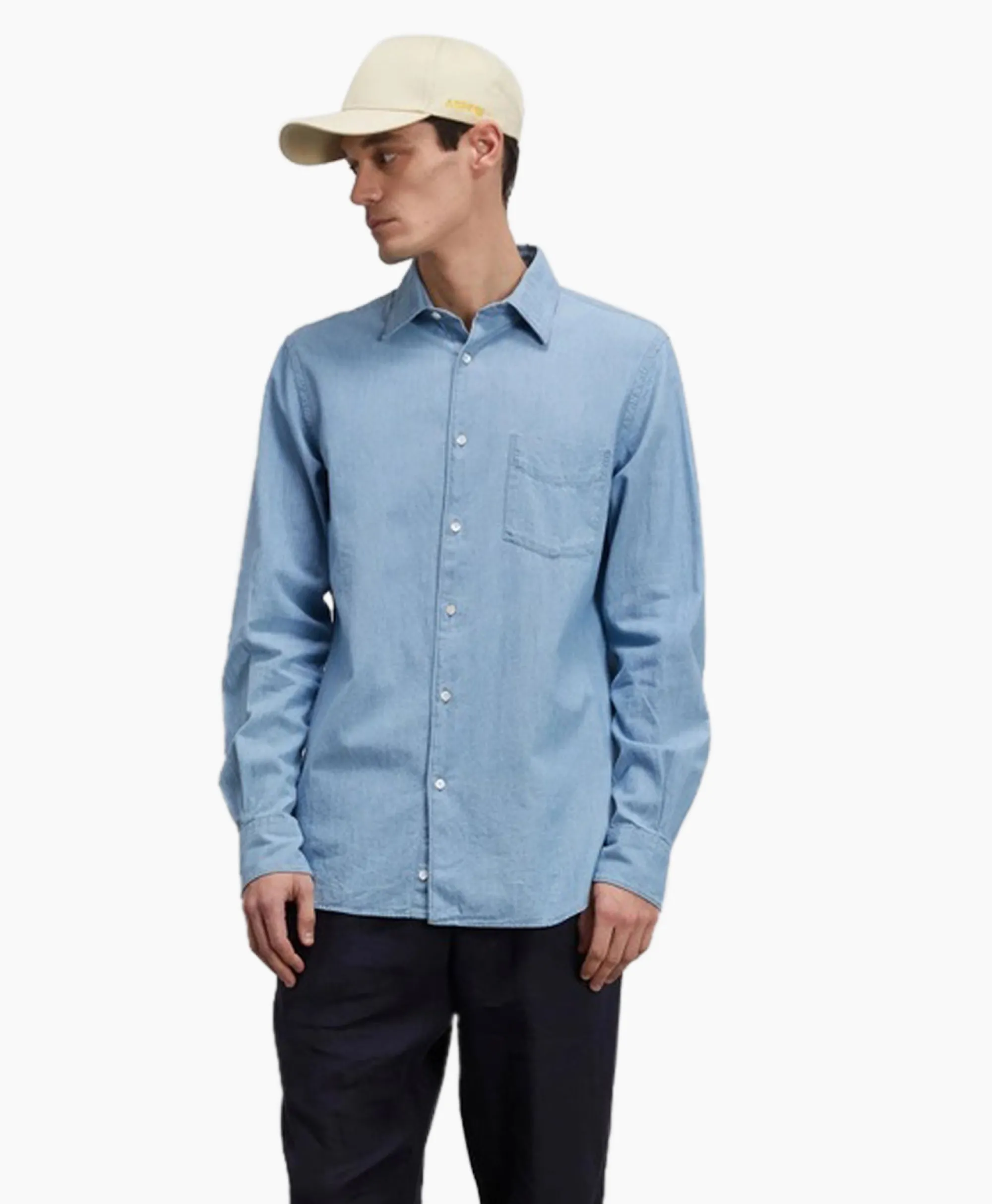Aspesi Overhemd Camicia Sedici Licht Blauw*Heren Overhemden