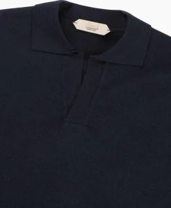 Aurelien Pullover Buttonless Polo L Donker Blauw*Heren Truien