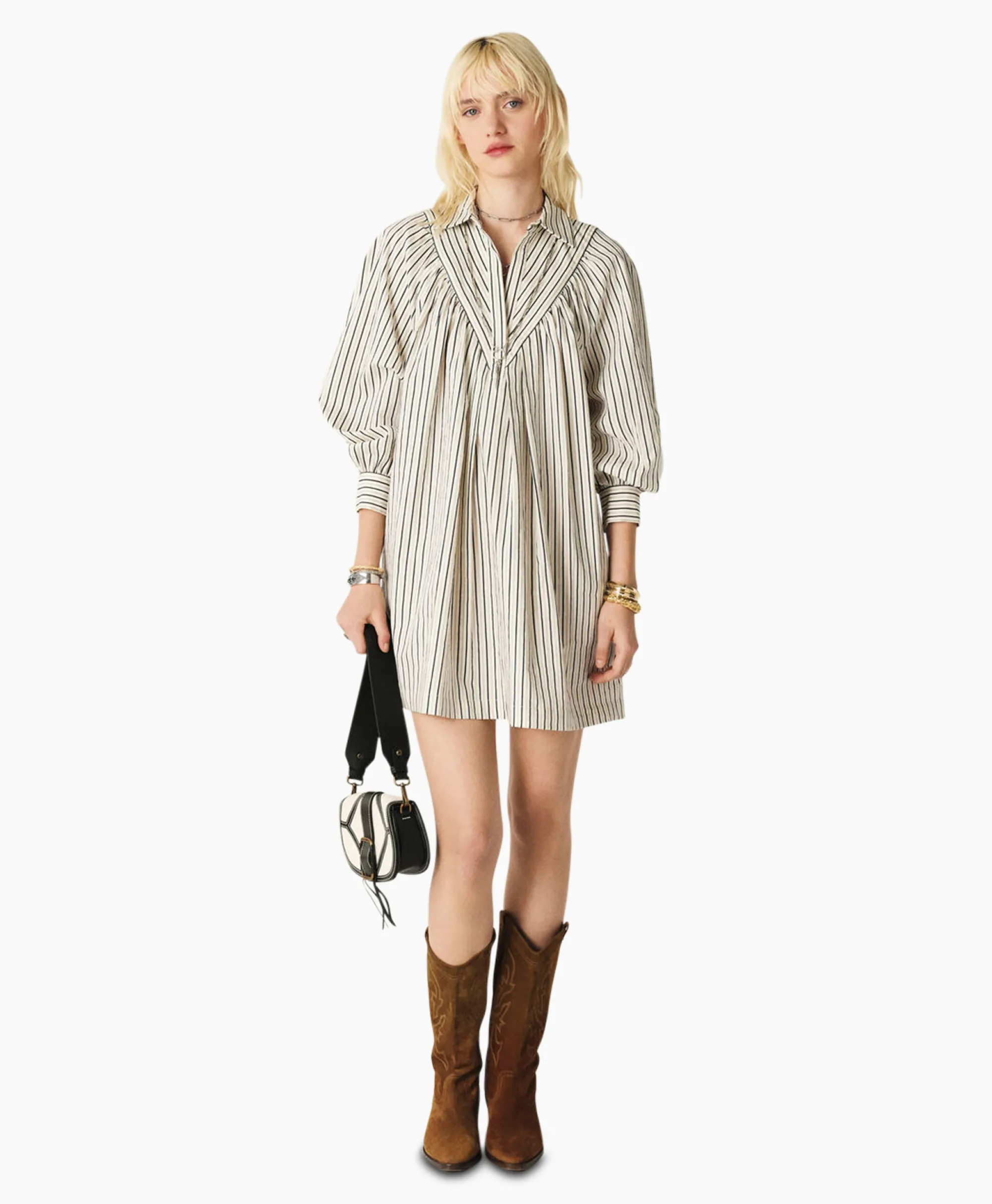 Ba&sh Ba&Sh Mini Jurk Fadia Ecru*Dames Jurken