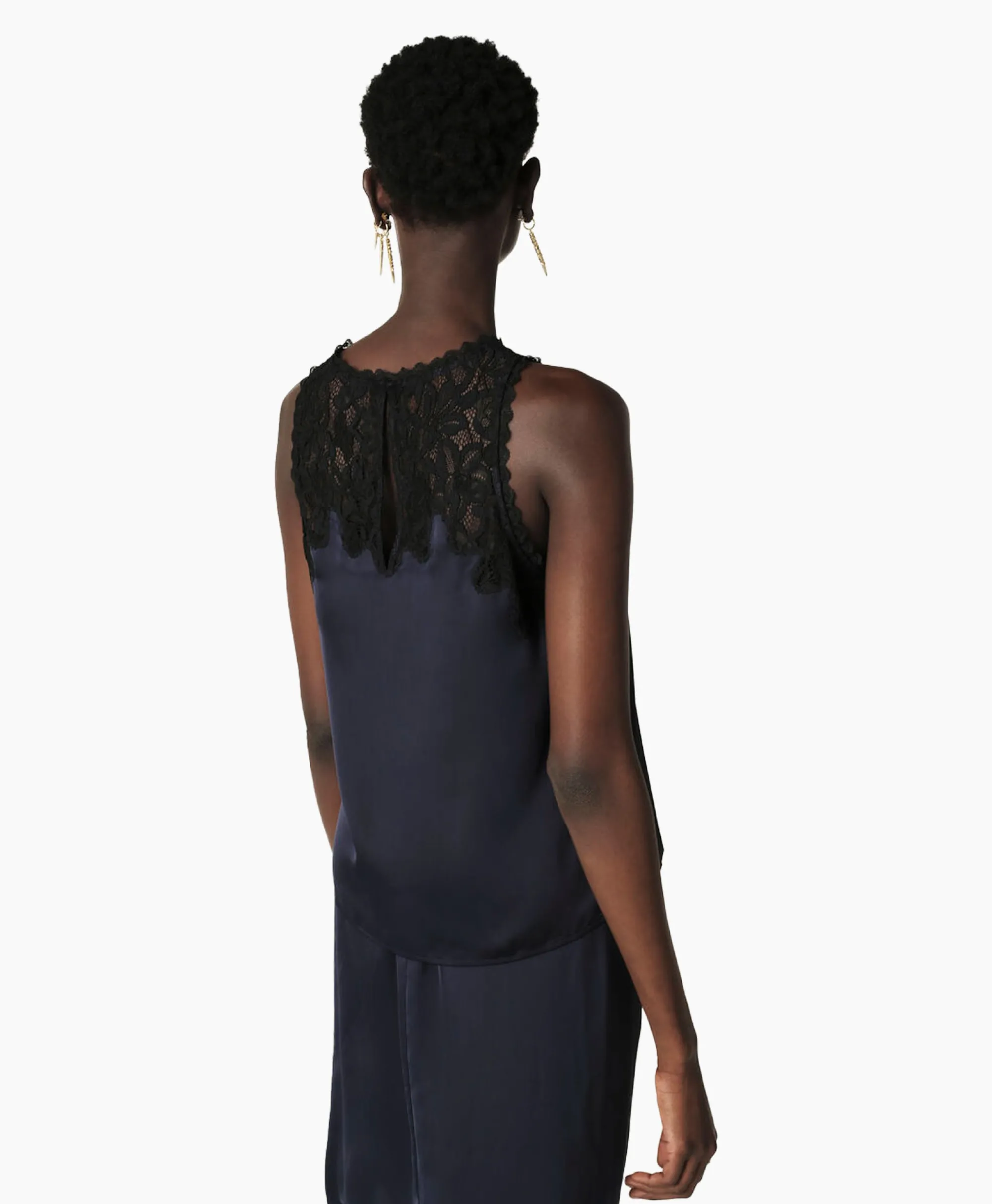 Ba&sh Ba&Sh Top Clea Donker Blauw*Dames T-Shirts & Tops