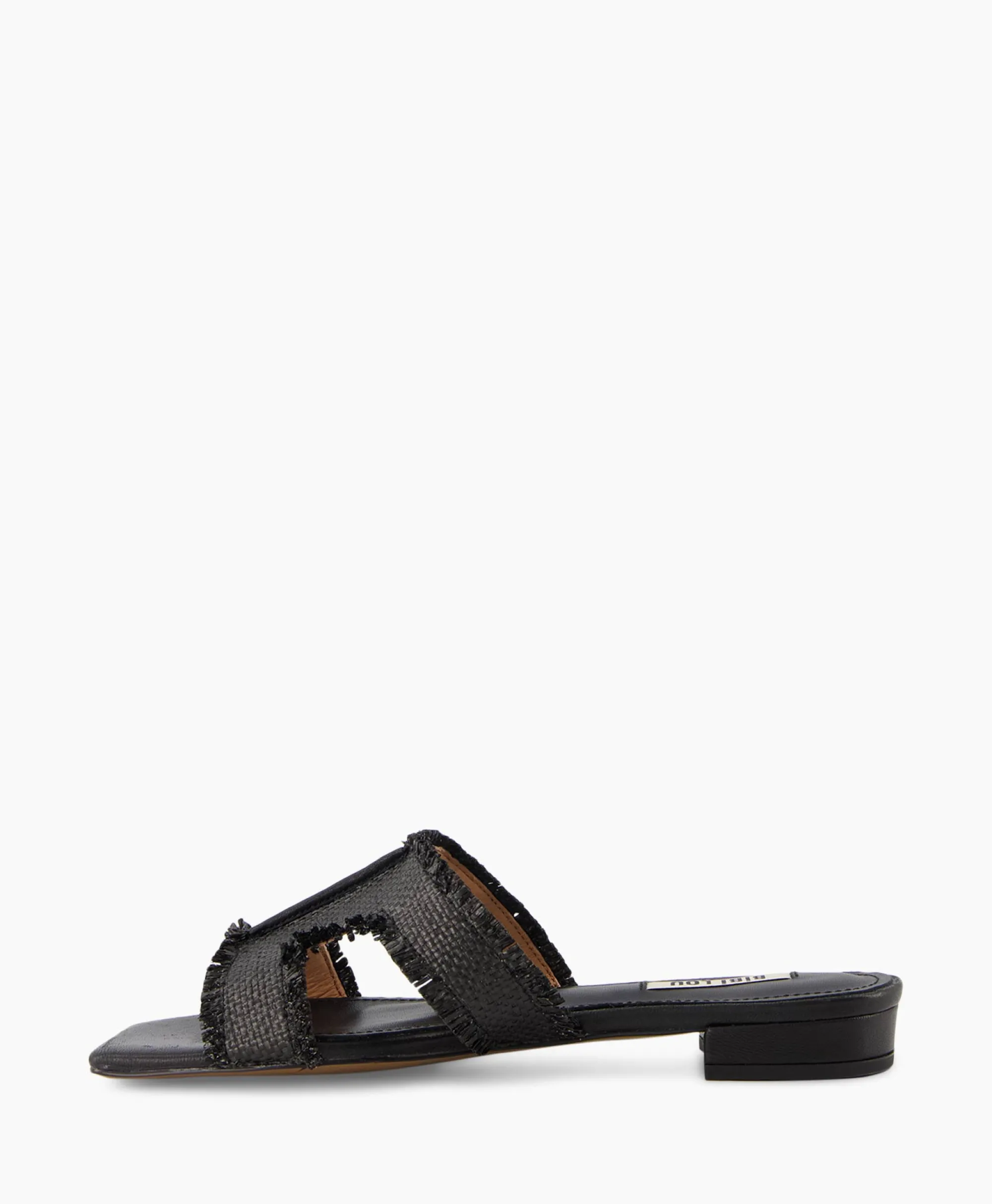 Bibi Lou Sandaal Zonder Hak Rafia Zwart*Dames Sandalen