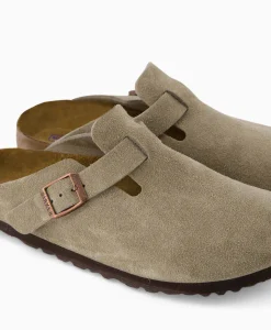Birkenstock Instapper Boston Sfb Taupe*Heren Instappers