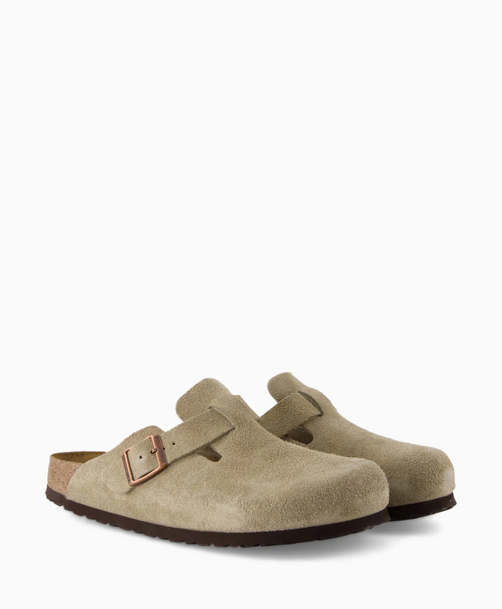 Birkenstock Instapper Boston Sfb Taupe*Heren Instappers