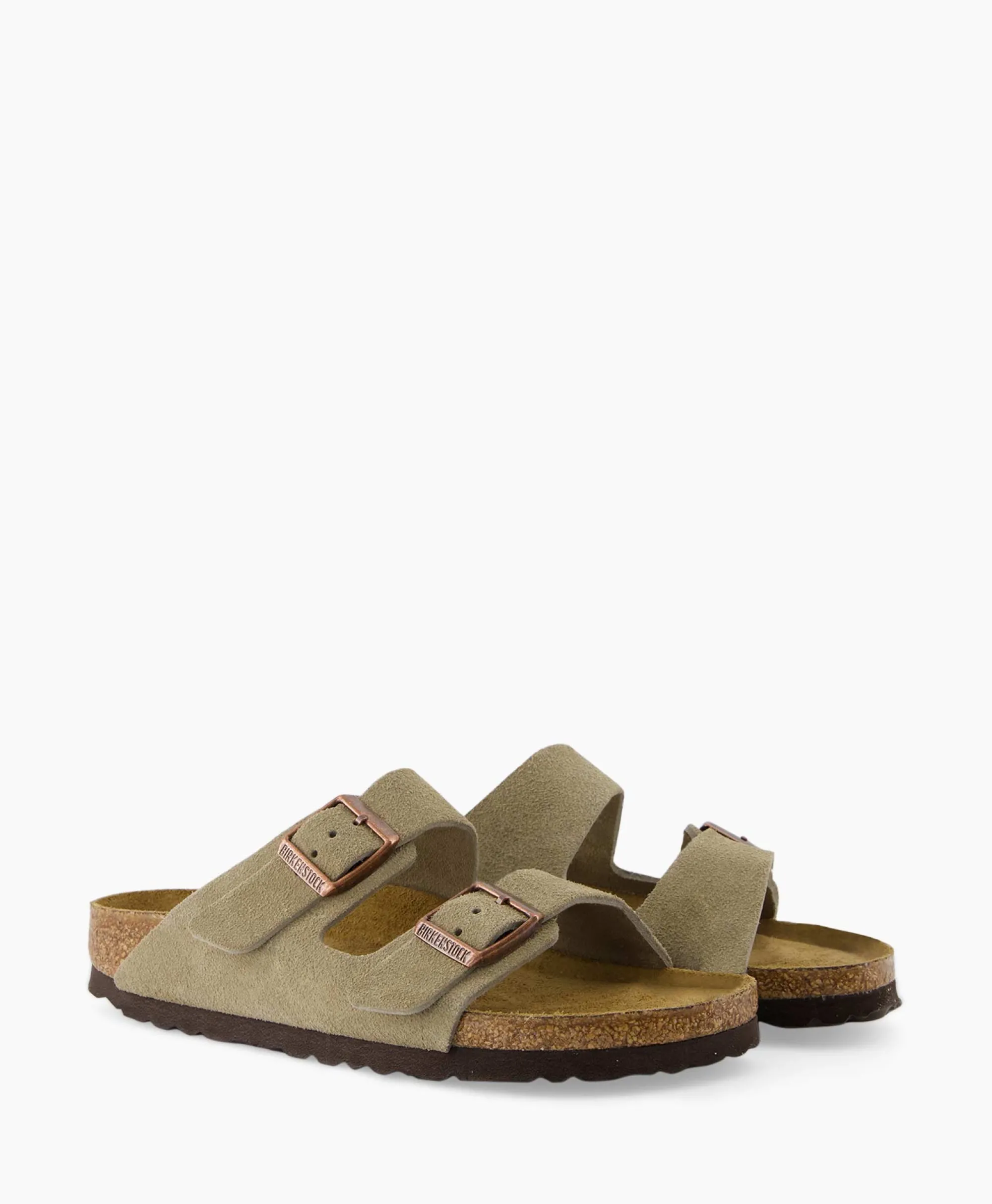 Birkenstock Sandaal Zonder Hak Arizona Sfb Taupe*Dames Sandalen