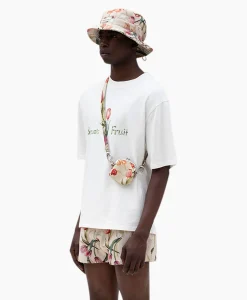 Bram's Fruit Bram's Fruit T-Shirt Korte Mouw Tulip Aquarel Wit*Heren T-Shirts