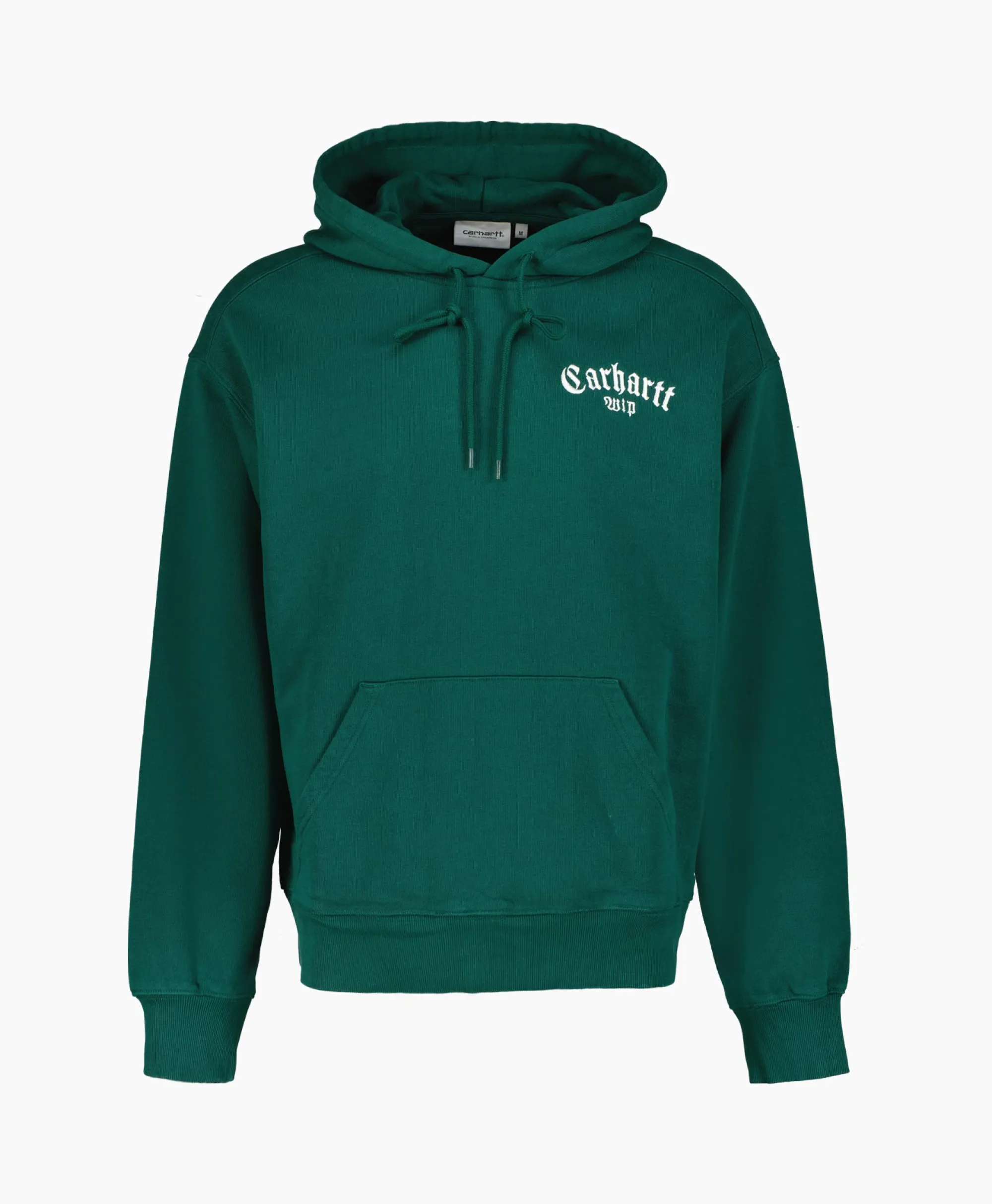 Carhartt Wip Sweater Hooded Onyx Script Groen*Heren Truien
