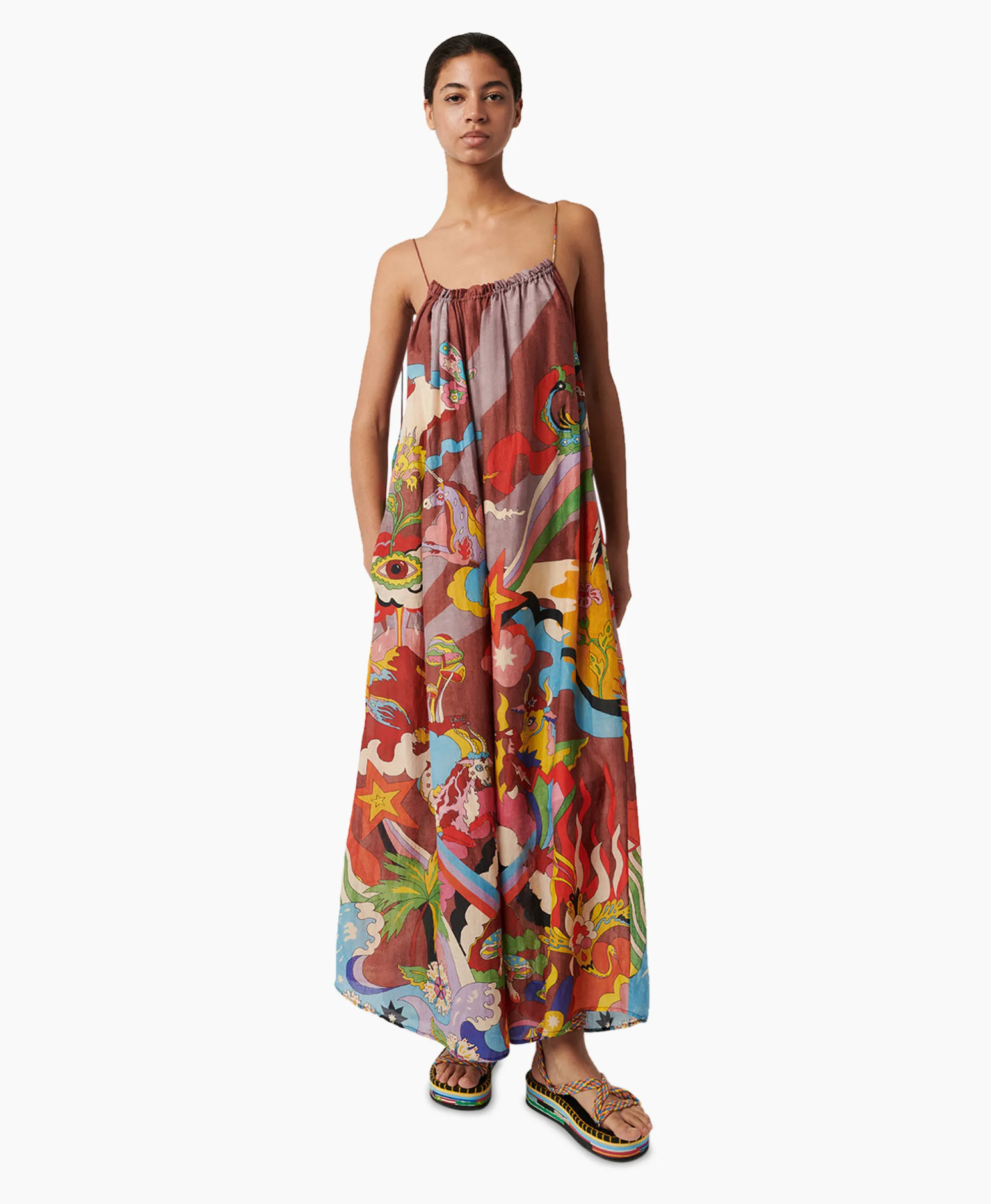 Chufy Maxi Jurk Rain Bordeaux*Dames Bruiloftskleding