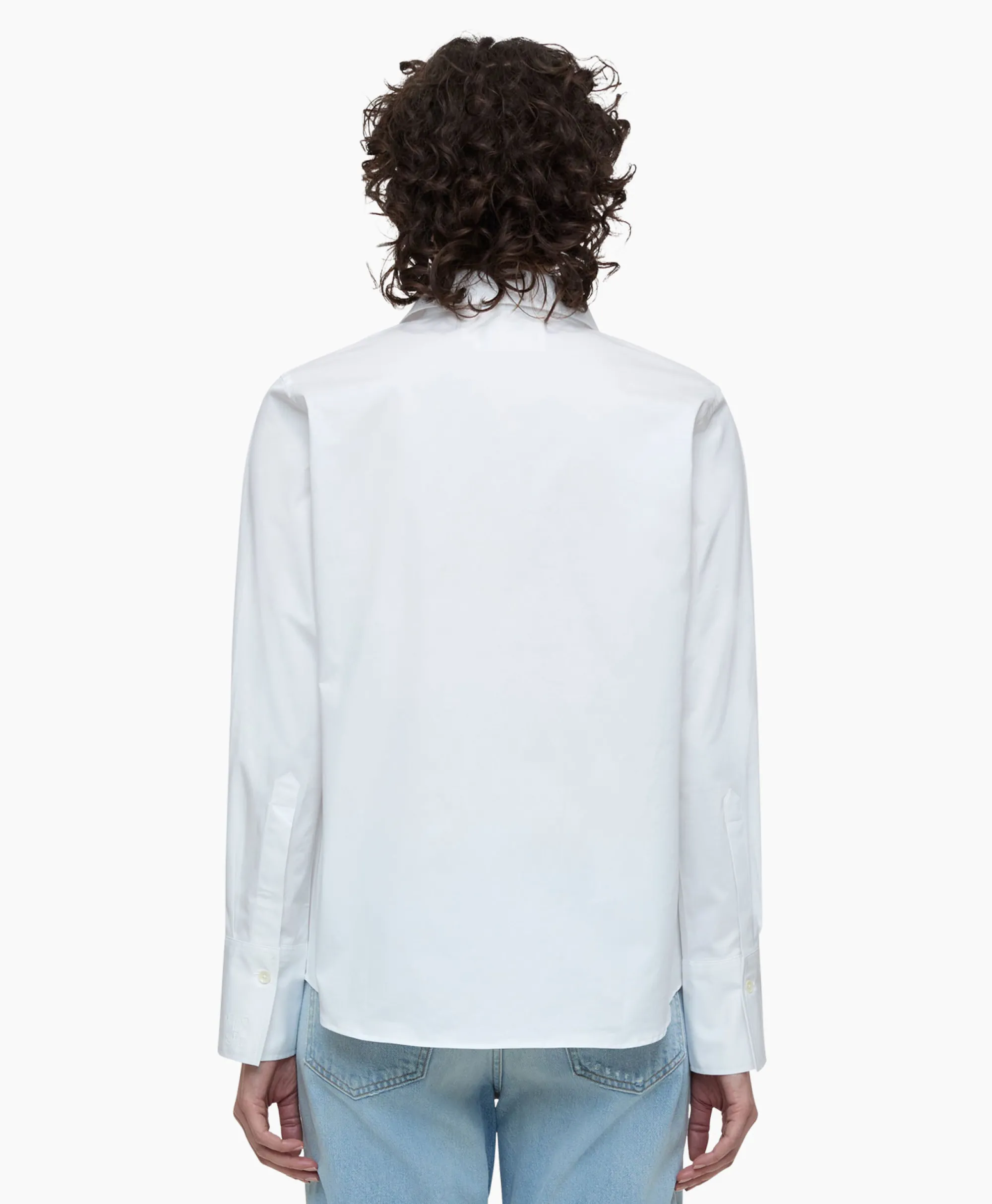 Closed Blouse Open Neck Tunic Wit*Dames Blouses