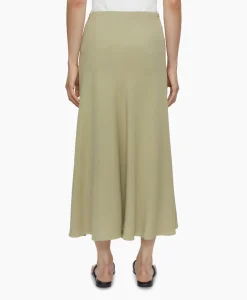 Closed Midi Rok A Shape Skirt Groen*Dames Rokken