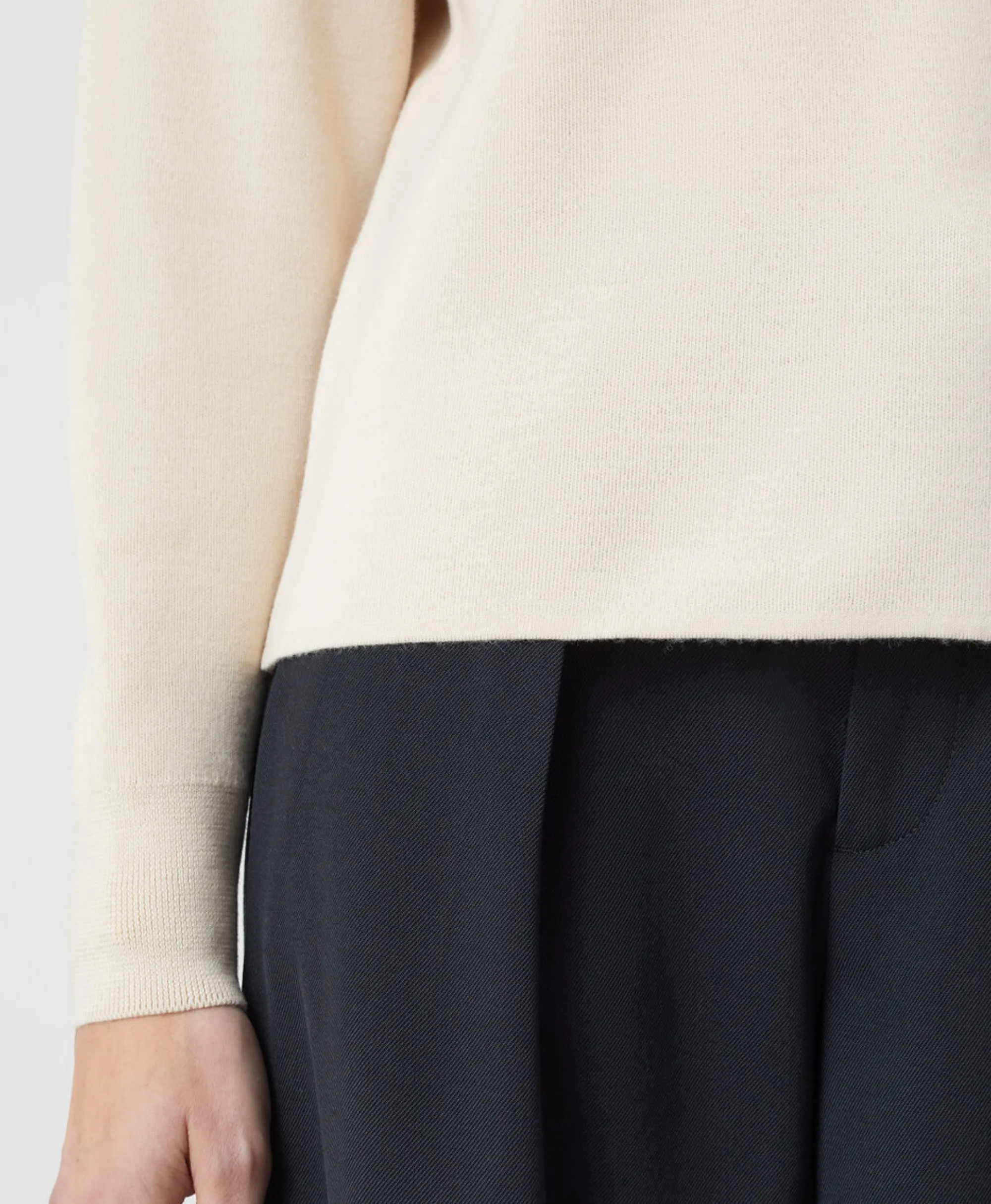 Closed Pullover Crew Neck Henley Beige*Dames Truien