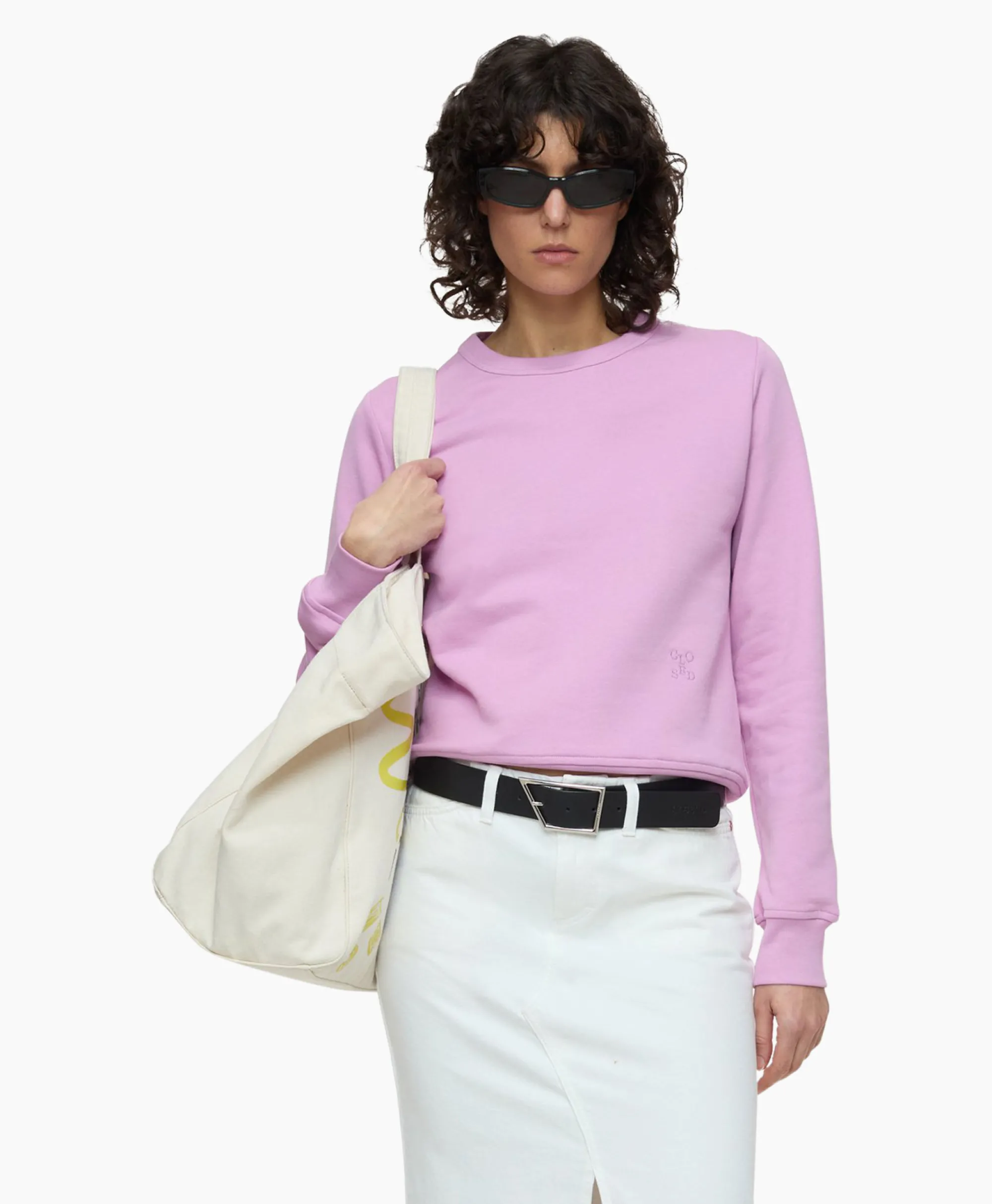 Closed Pullover Fitted Pink*Dames Truien