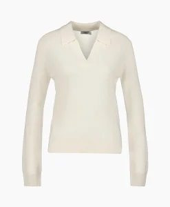 Closed Pullover Polo Longsleeve Off White*Dames Truien