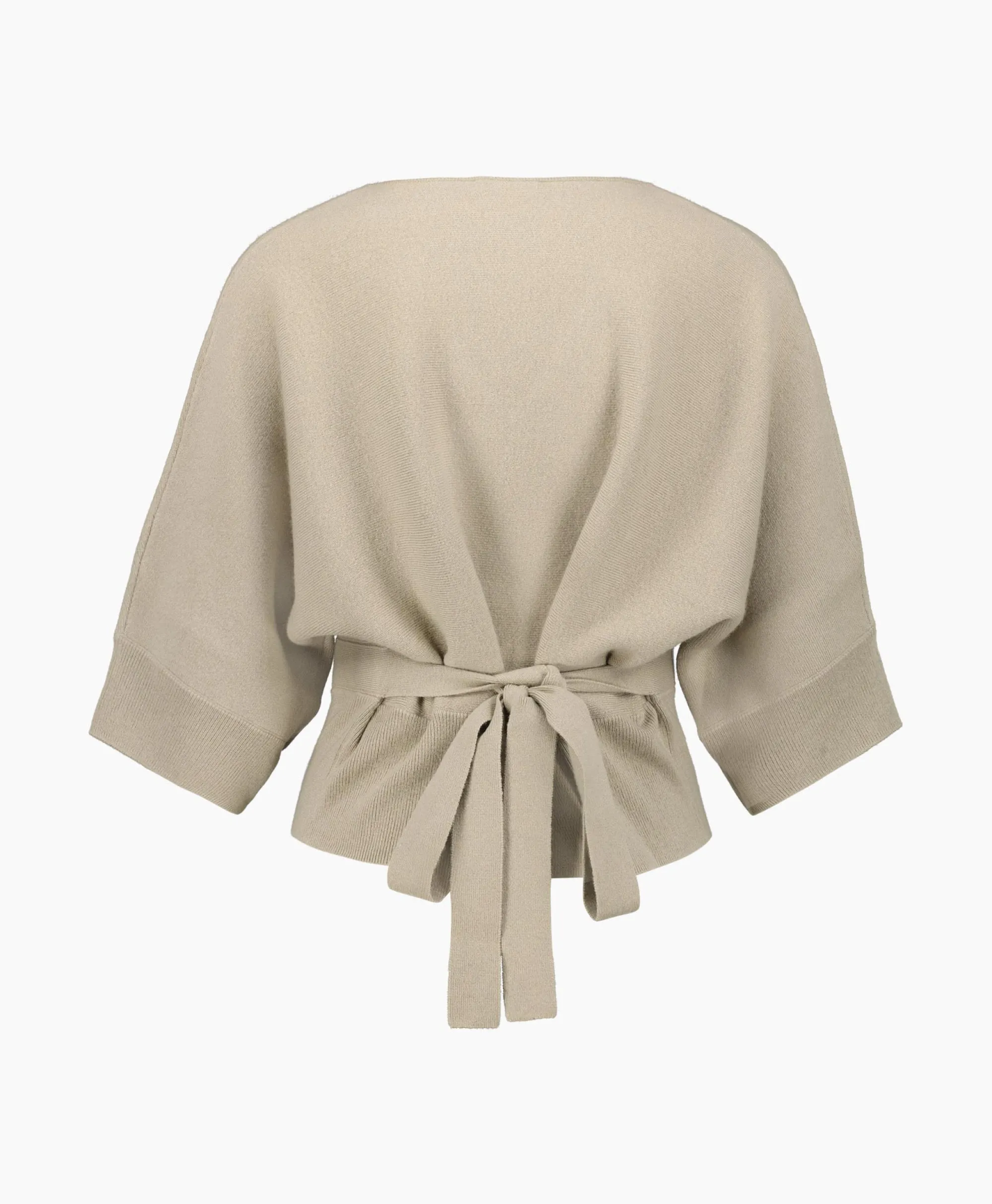 Closed Pullover Short Sleeve Wrap Grijs*Dames Truien