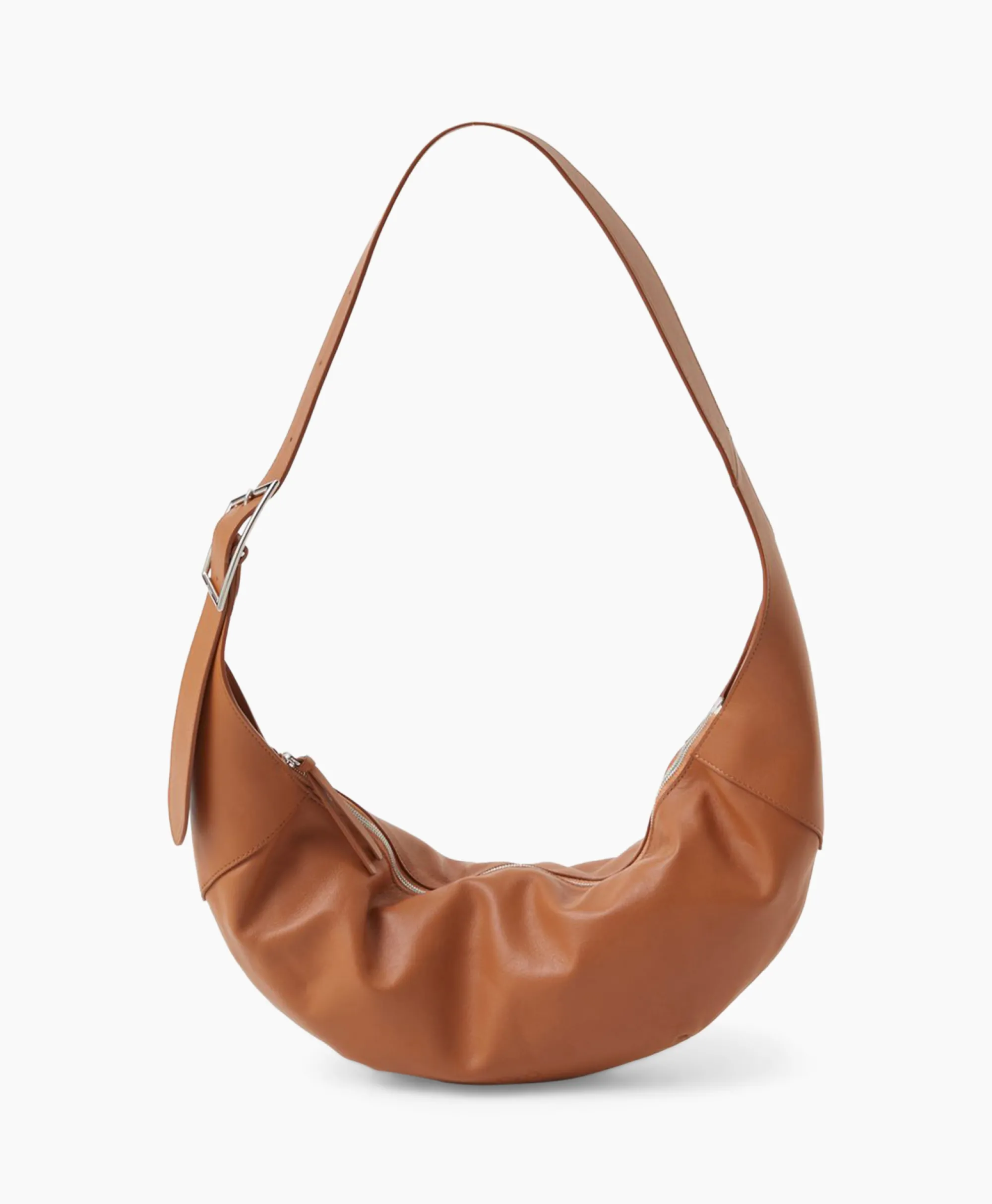 Closed Schouder / Hand Tas Half Moon M Bruin*Dames Tassen