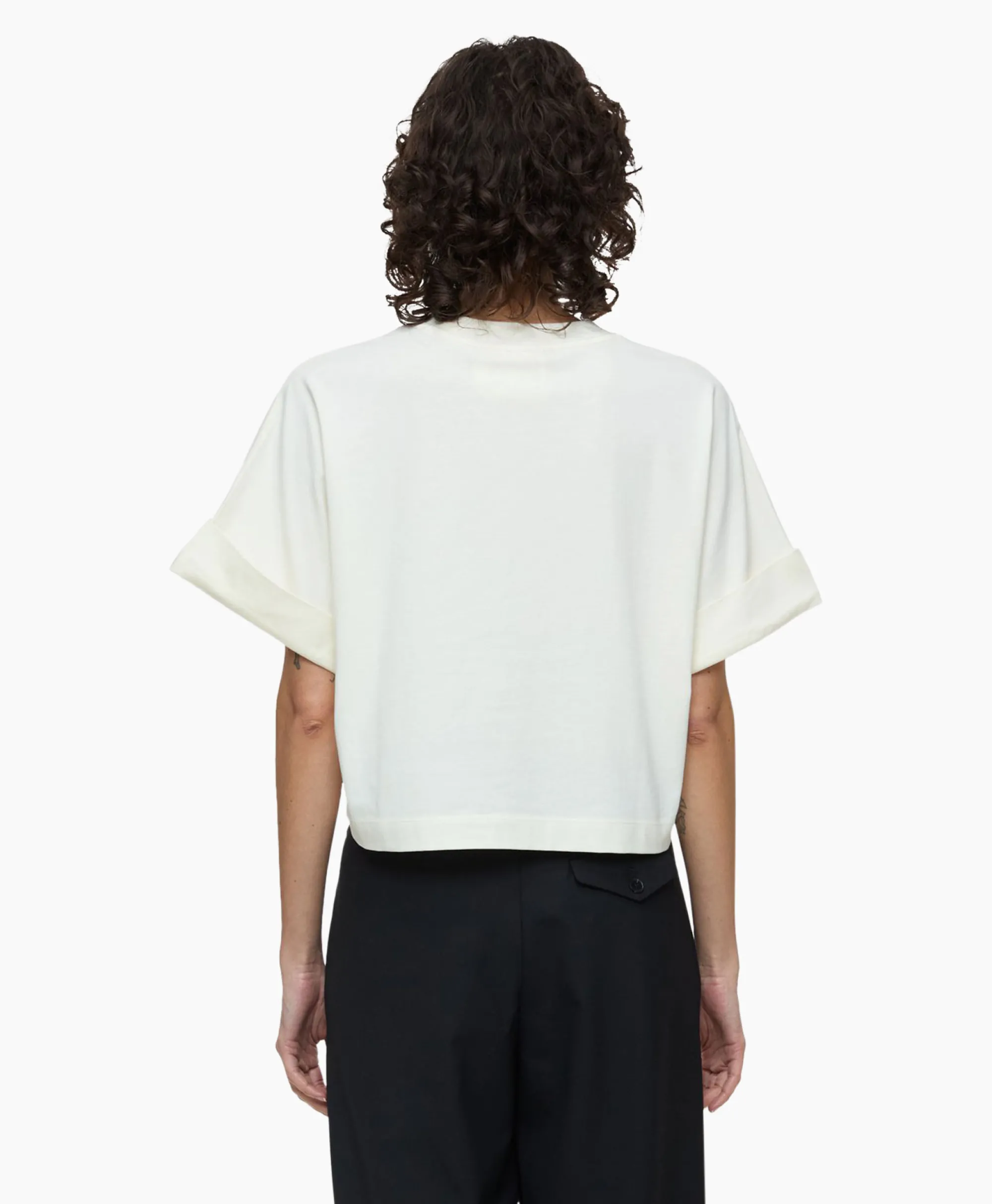 Closed T-Shirt Korte Mouw Turn Up Ecru*Dames T-Shirts & Tops