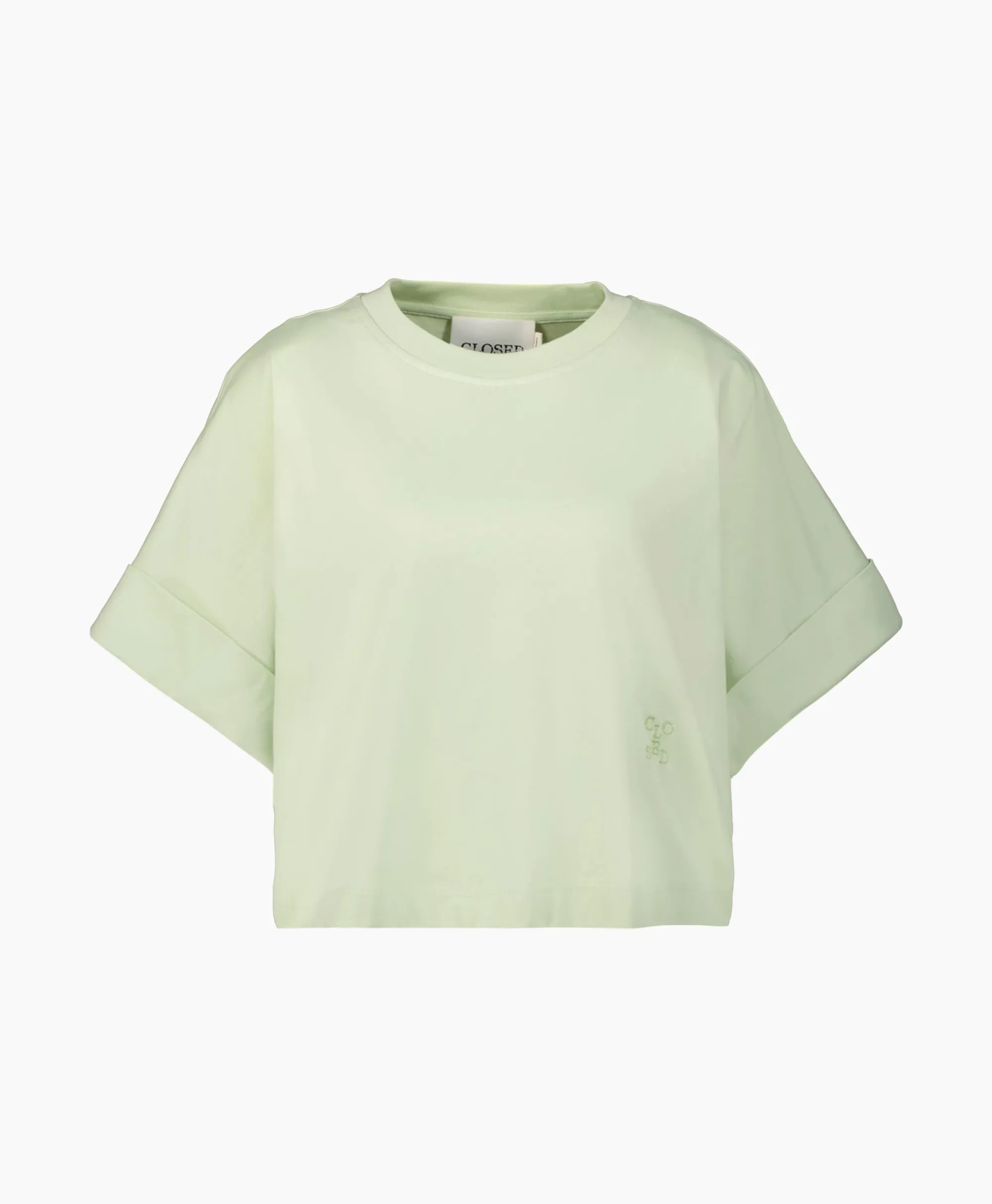 Closed T-Shirt Korte Mouw Turn Up Licht Groen*Dames T-Shirts & Tops