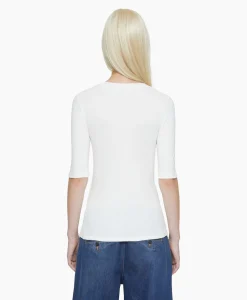 Closed T-Shirt Korte Mouw Crewneck Short Sleeve Off White*Dames T-Shirts & Tops