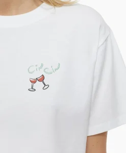 Closed T-Shirt Korte Mouw Printed Wit*Dames T-Shirts & Tops