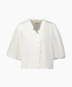 Co'couture Co'Couture Blouse Sueda Puff Wit*Dames Blouses