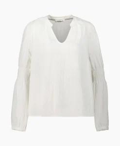 Co'couture Co'Couture Blouse Sueda Smock Sleeve Wit*Dames Blouses