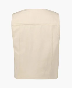 Co'couture Co'Couture Gilet Aries Denim Vest Off White*Dames Gilets