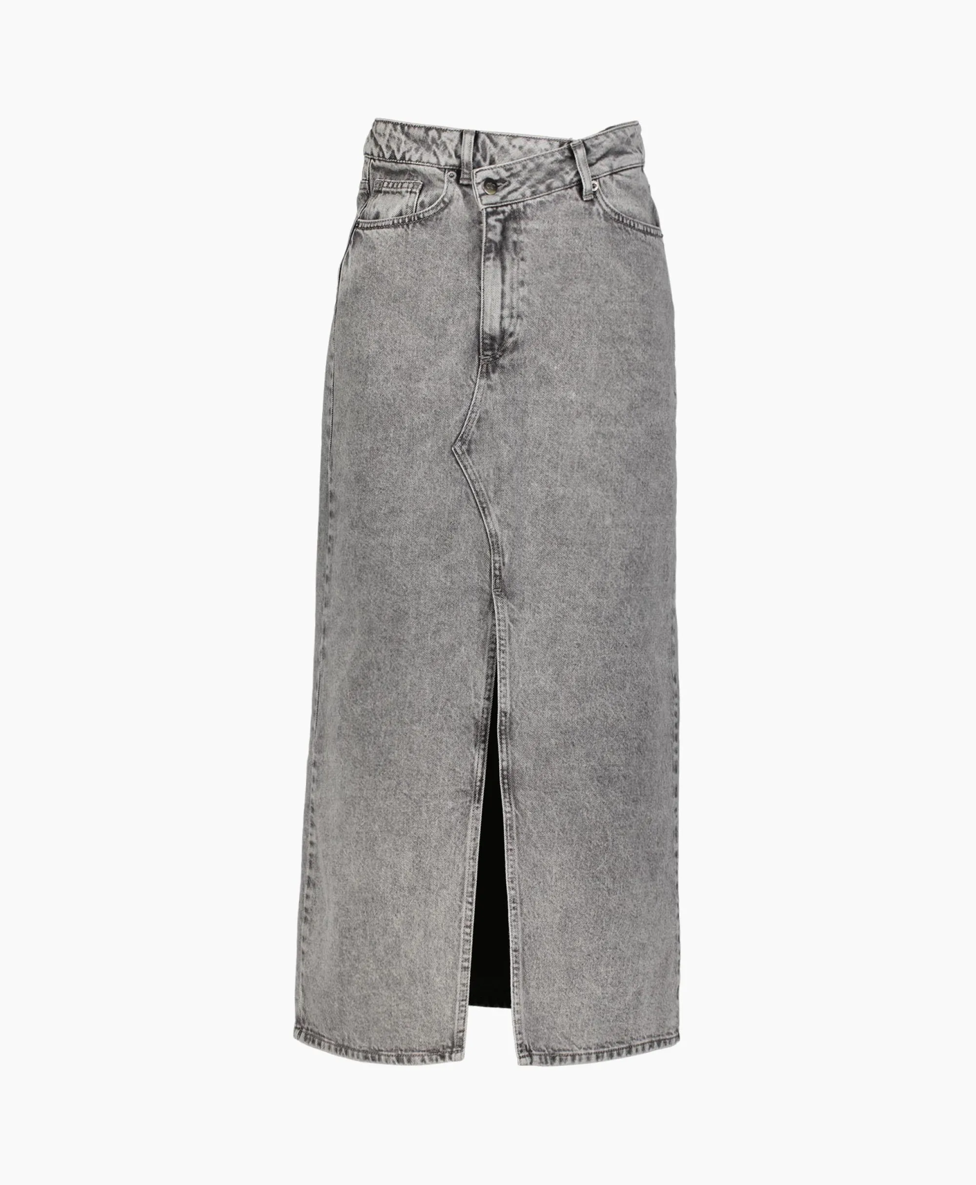 Co'couture Co'Couture Midi Rok Vika Asym Slit Grijs*Dames Rokken