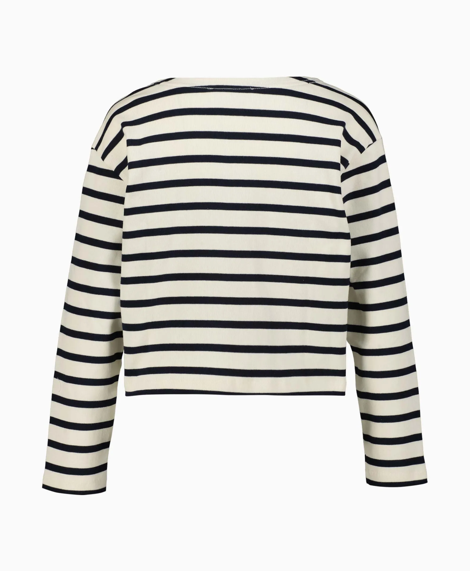 Co'couture Co'Couture Pullover Classic Stripe Crop Off White*Dames Truien
