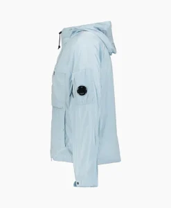 Cp Company Jack Chrome R Hooded Licht Blauw*Heren Jassen