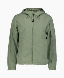 Cp Company Jack Flatt Nylon Reversible Hooded Groen*Heren Jassen
