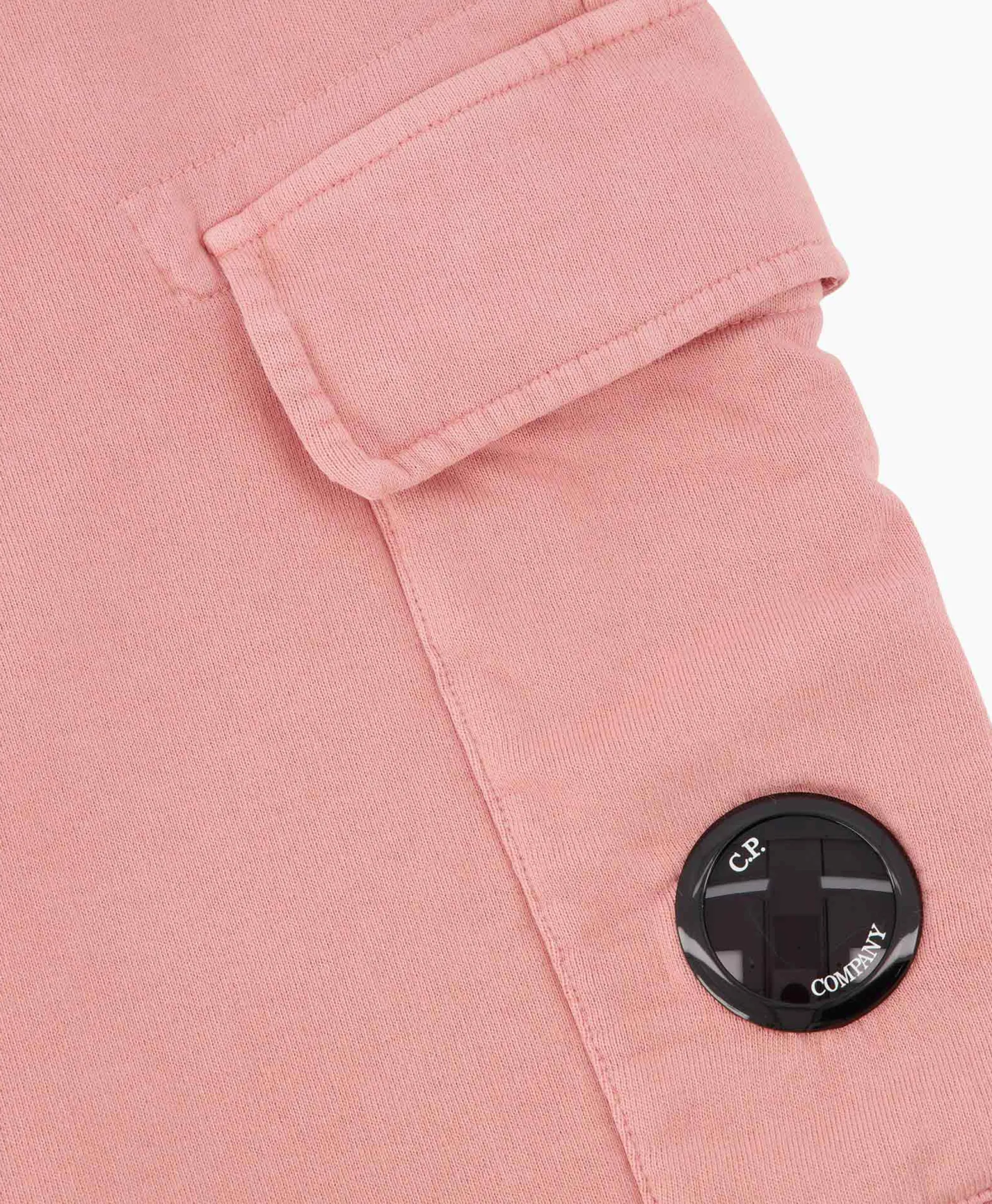 Cp Company Korte Broek Short Fleece Cargo Rose*Heren Broeken