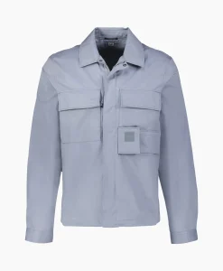Cp Company Overhemd Metropolis Garbadine Pocket Shirt Blauw*Heren Overhemden