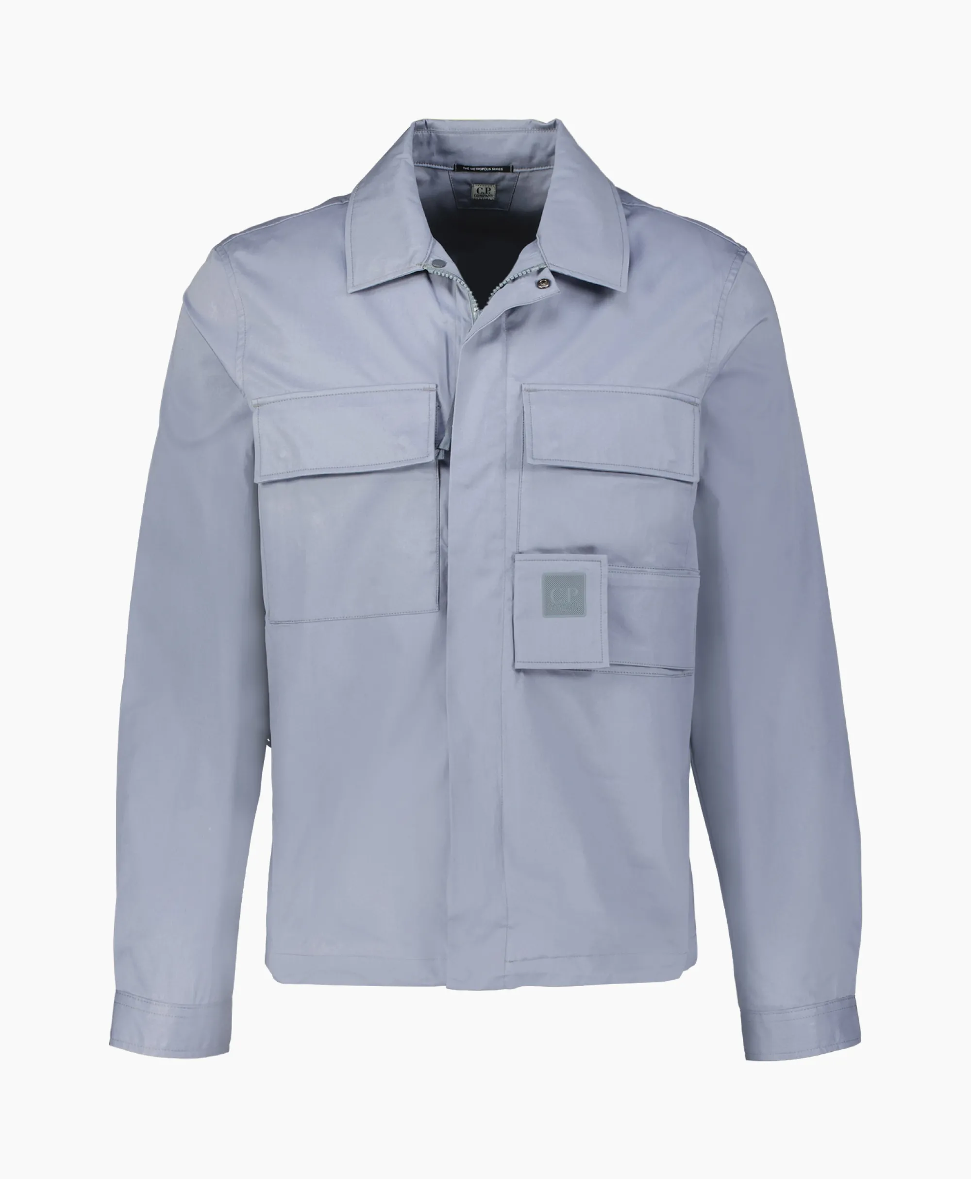 Cp Company Overhemd Metropolis Garbadine Pocket Shirt Blauw*Heren Overhemden