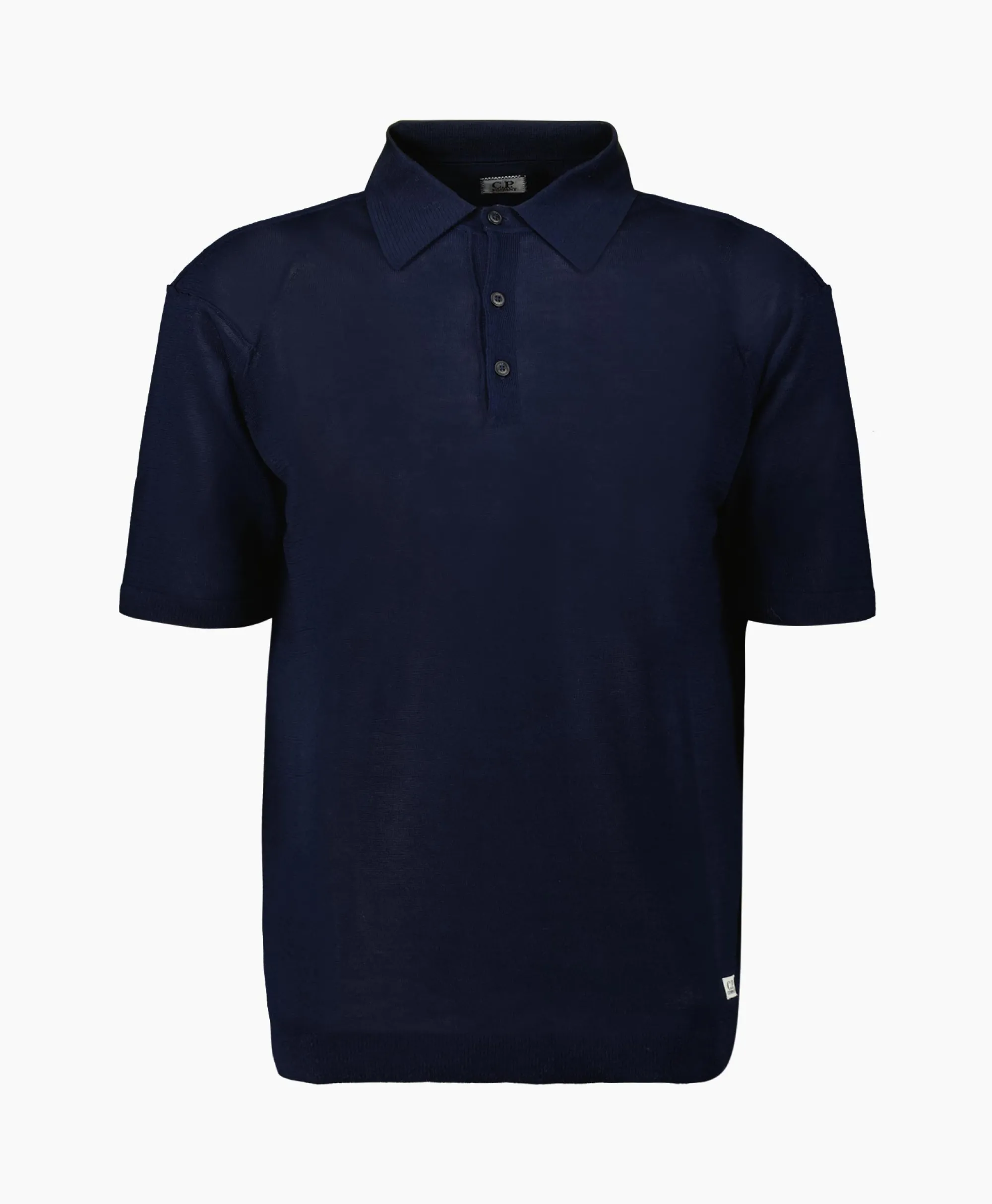 Cp Company Polo Filo Di Scozia Knitted Donker Blauw*Heren Polo's