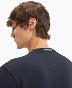 Cp Company Sweater Diagonal Raised Fleece Donker Blauw*Heren Truien