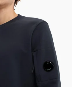 Cp Company Sweater Diagonal Raised Fleece Donker Blauw*Heren Truien