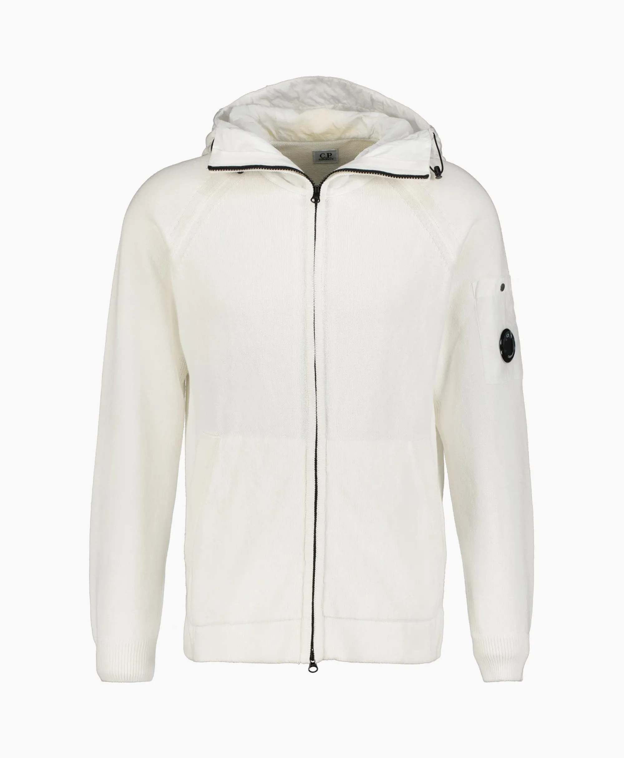 Cp Company Vest Cotton Mixed Hooded Knit Wit*Heren Vesten