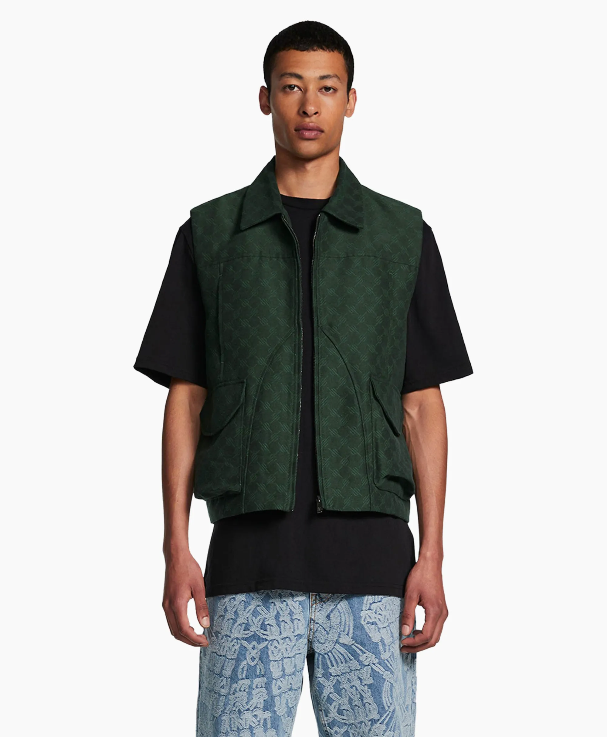 Daily Paper Bodywarmer Benji Groen*Heren Jassen